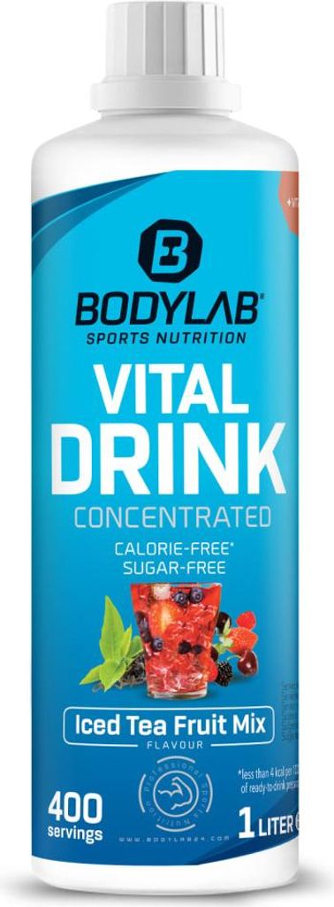 BODYLAB Vital Zero Drink - 1000ml - Iced Tea Fruit Mix Produktbild 