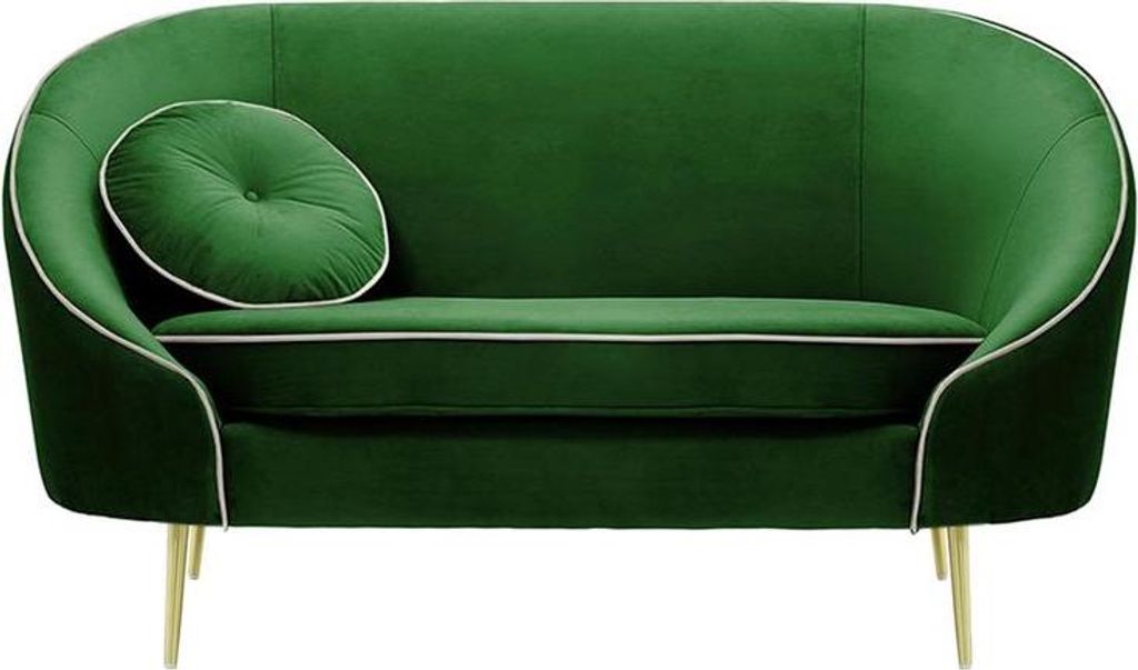 Zweisitzer-Sofa Kooper-Velluto 10-Contrast piping-gold metal