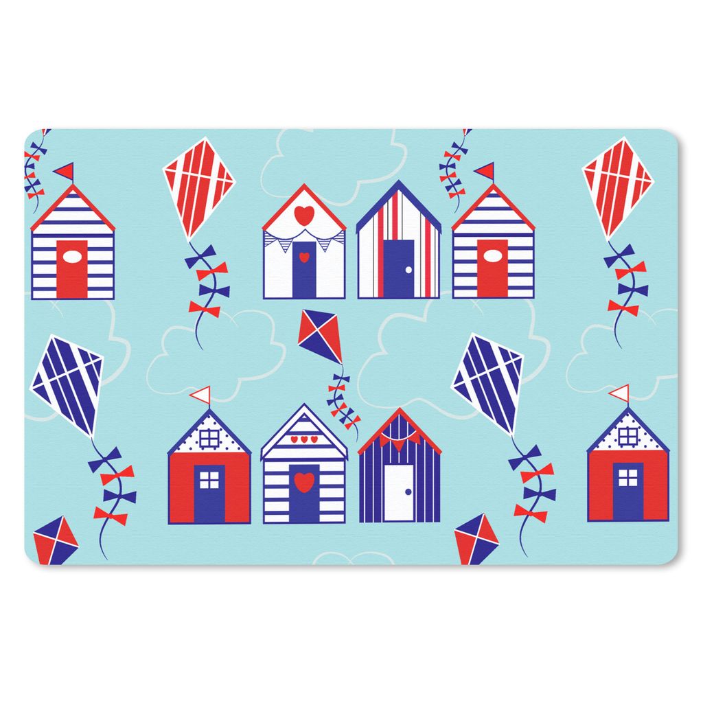 MuchoWow Schreibtischunterlage Strand - Drachen - Muster 60x40 cm - XXL Mauspad - Großes Mauspad