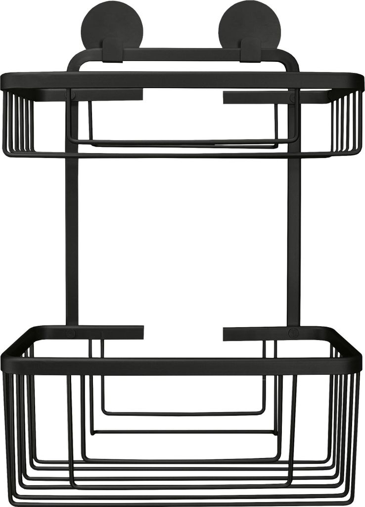 Kleine Wolke Doppelkorb rechteckig ROCCO Schwarz