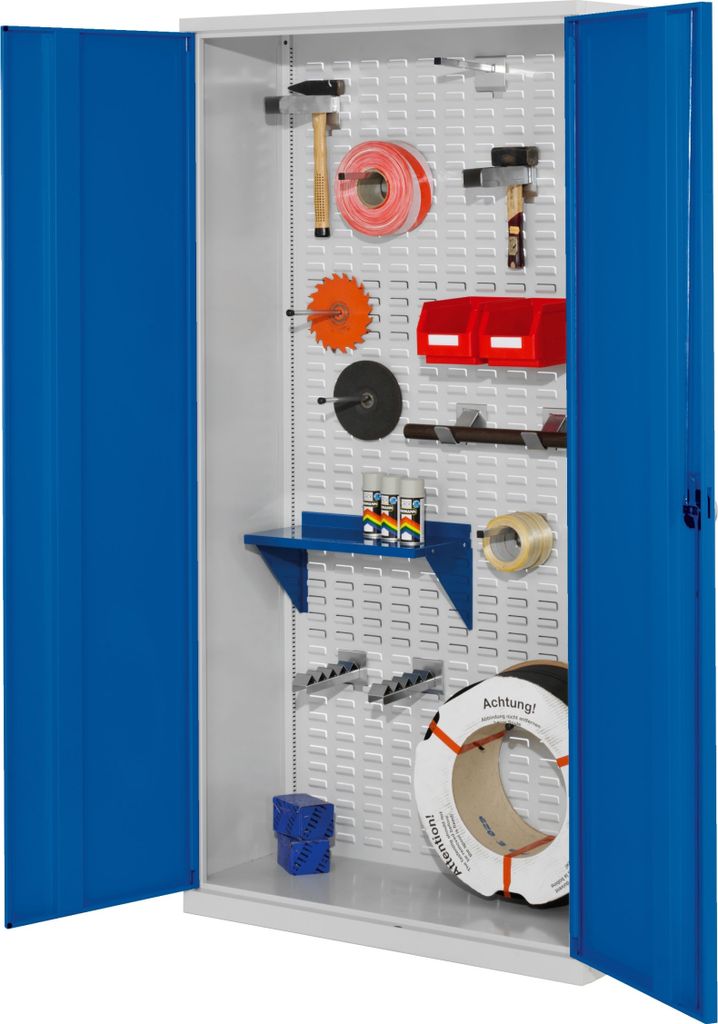 Kappes RasterPlan Werkstückschränke 1950x1000x410mm mit Vollblechtüren enzianblau