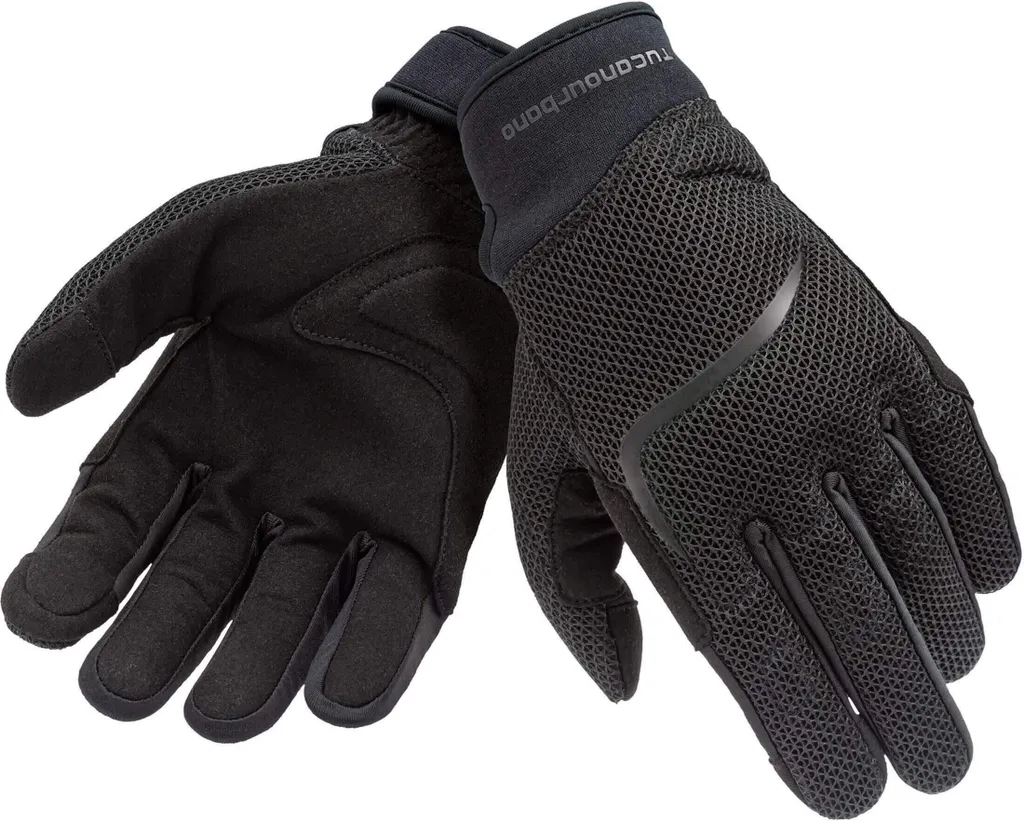 Gants anti-chaleur moto Miky Tucano Urbano paume daim synthétique noir
