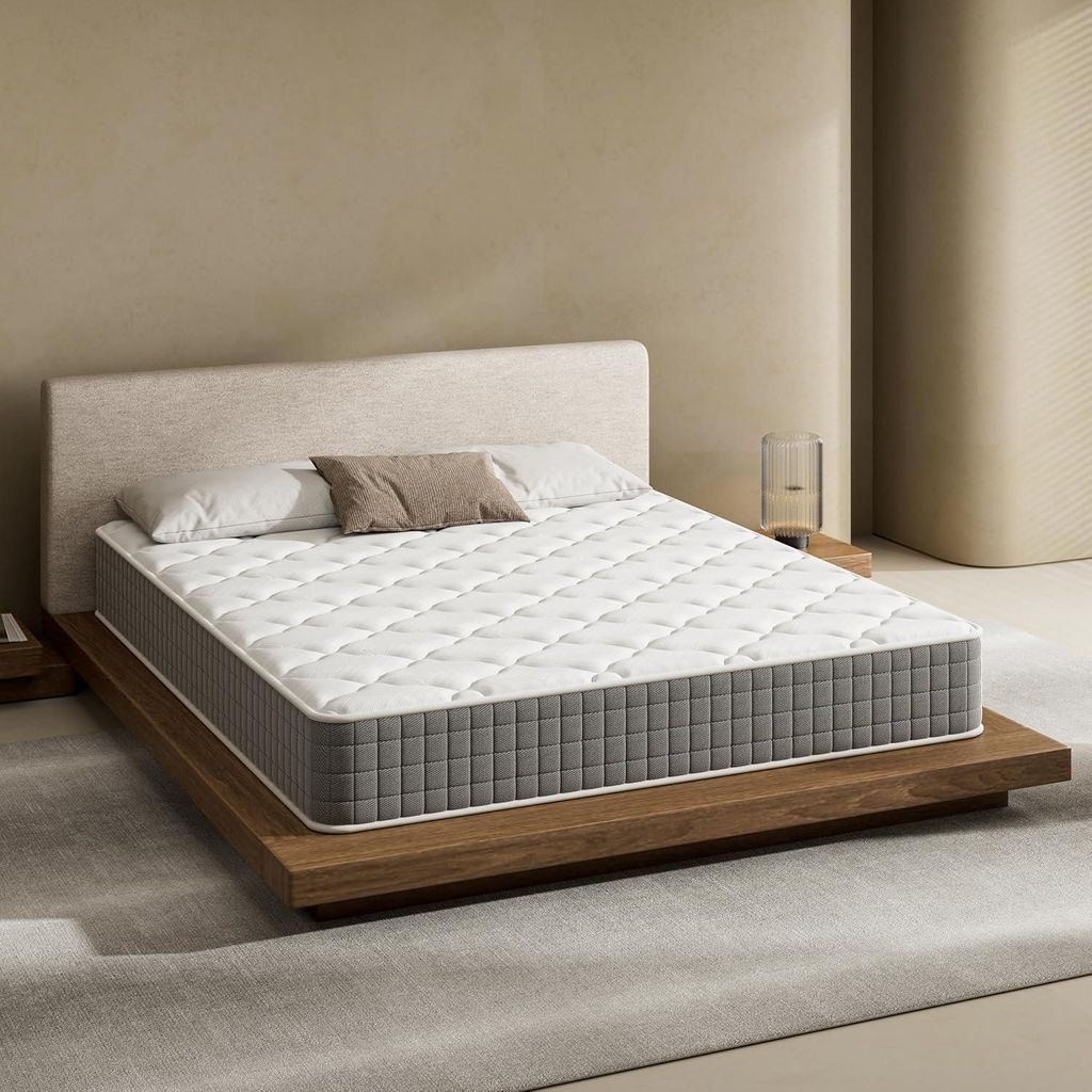 DEWINNER Matratze 120x200cm | 25 cm Höhe | Memory Foam | | 2 Seiten Mittelhart & Weich | Schaumstoffmatratze Bewegungsisolation