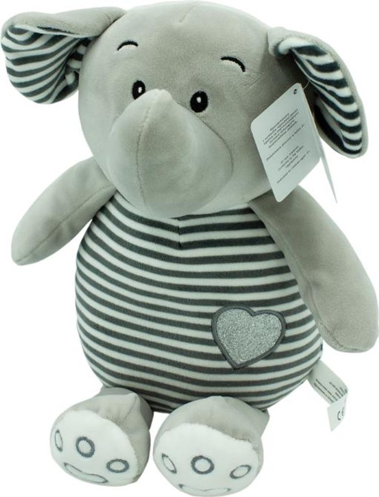 TULILO Gestreifte Kuscheltiere - Elefant 9151