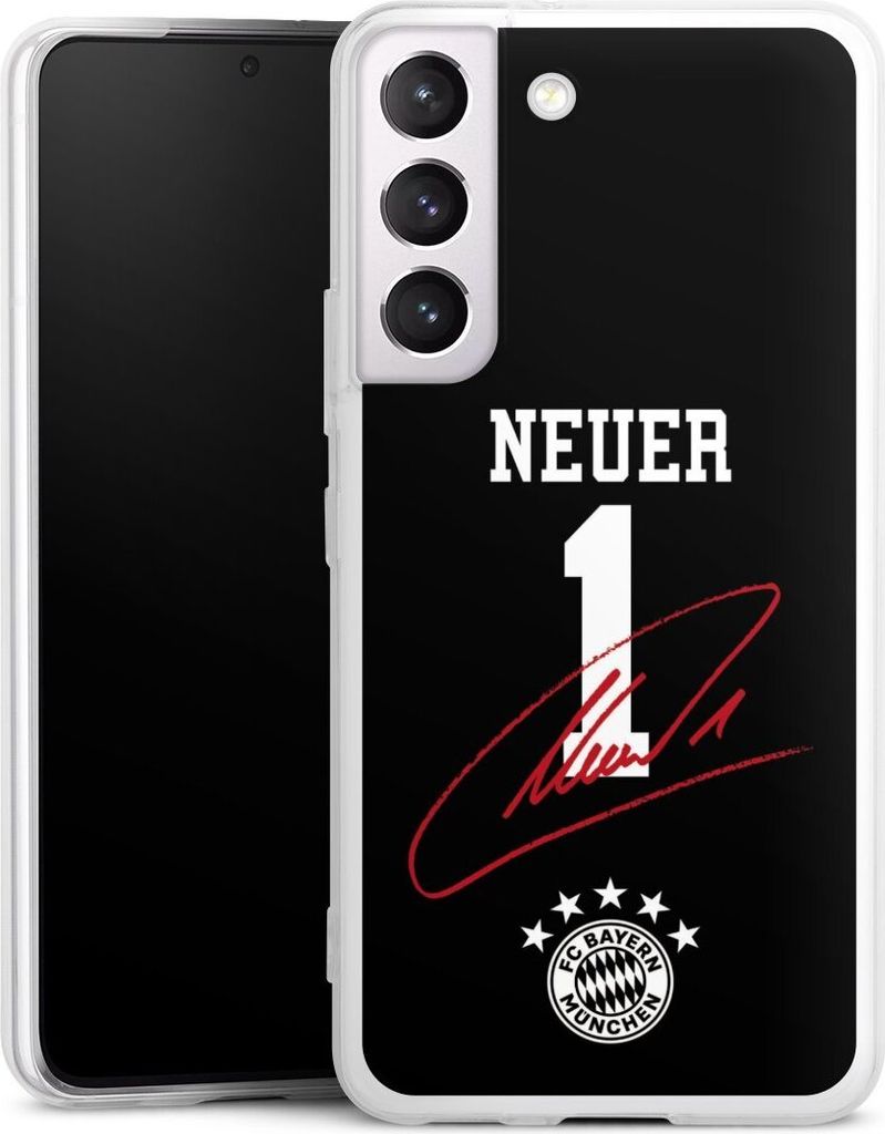 DeinDesign Slim Hülle für Samsung Galaxy S22 Silikon Case Ultra Dünn Handyhülle FC Bayern München FCB Manuel Neuer