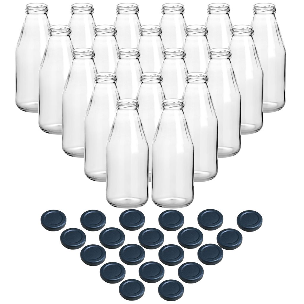 gouveo 20er Set Saftflasche 500 ml mit Schraub-Deckel Produktbild 
