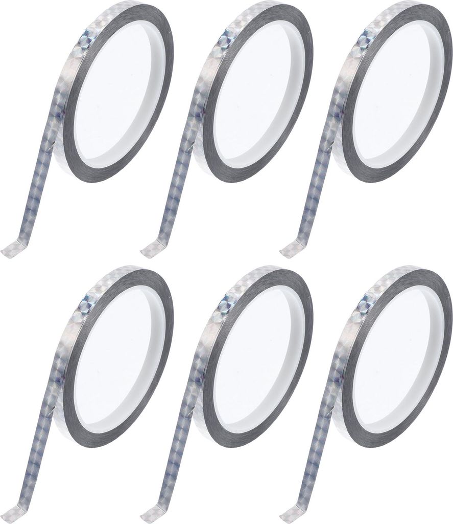 Pin Stripe Tape 164.04ft x 0.2" Auto Streifen Pin Stripe Aufkleber für Auto, Motorrad und Boot, Racing Stripes DIY Sticker Laser Silber 6 Stück