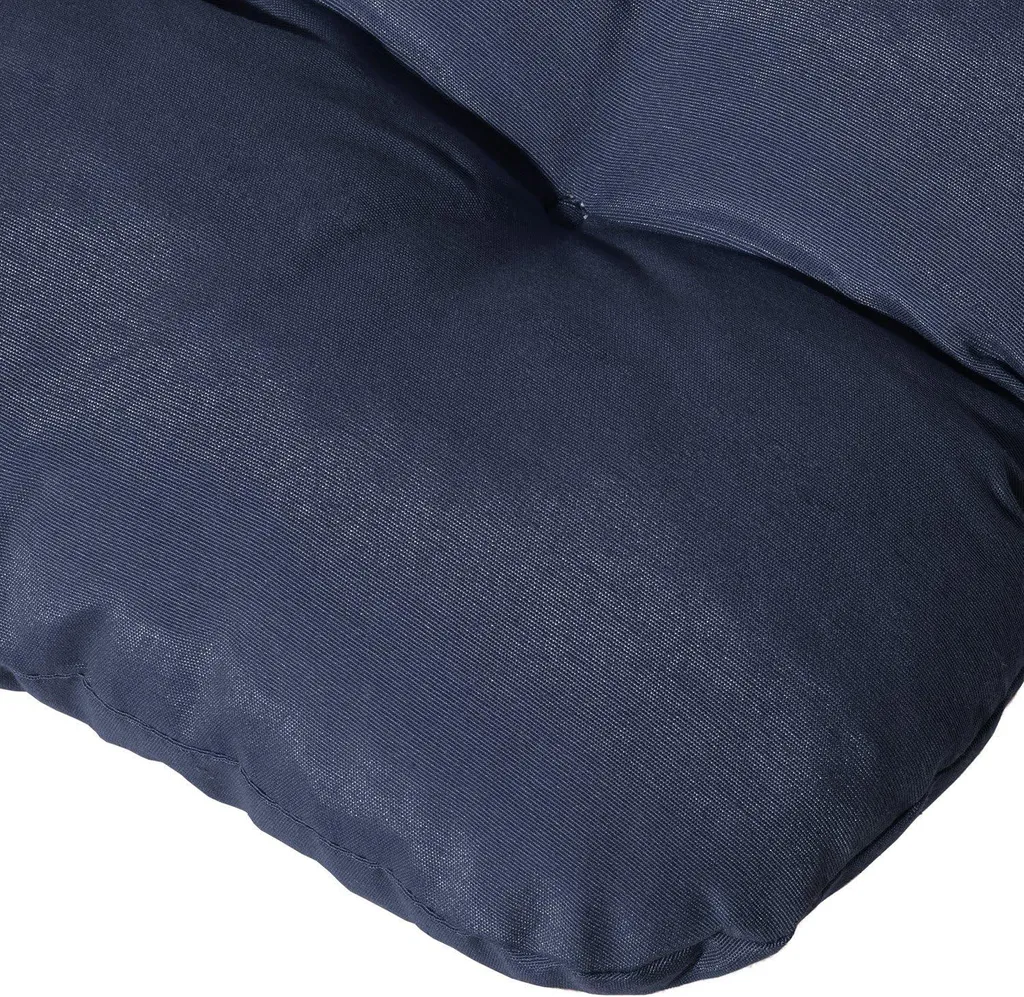 Beautissu Lot de 2 Coussins Flair NL 100x50x8cm Bleu Foncé Fauteuil Bas