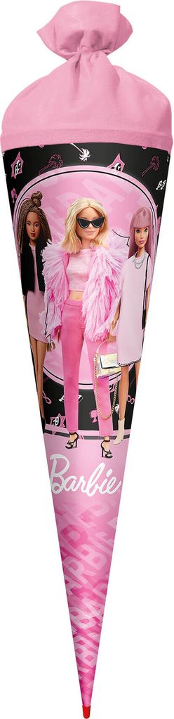 ROTH Schultüte groß Barbie 70 cm rund Filzverschluss Produktbild 