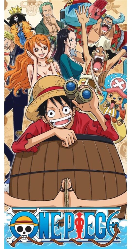 One Piece Strand Handtuch Badetuch Kinder 70x140cm Monkey D. Ruffy