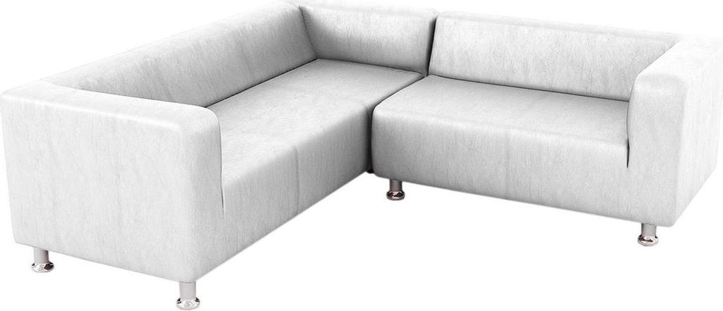 Ecksofa Scala aus Ökoleder-Casco white