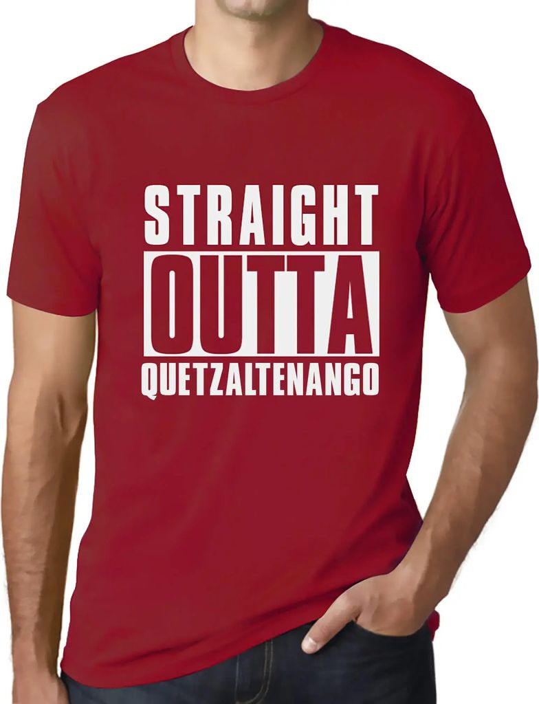 Herren Grafik T-Shirt Direkt aus Quetzaltenango – Straight Outta Quetzaltenango – Öko-Verantwortlich Vintage Jahrgang Kurzarm Lustige Druck Ge...