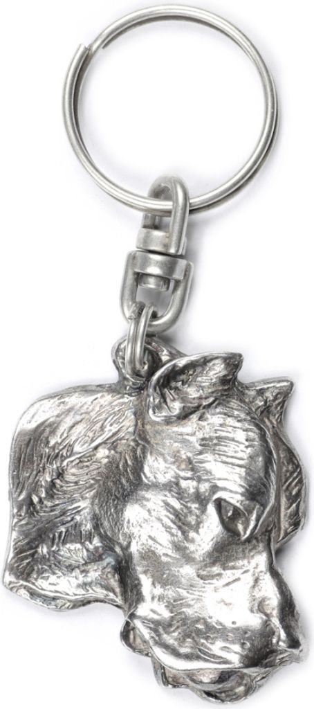 Argentinische Dogge, Dogo Argentino - Versilberte Hund Anhänger, Handtasche Dekoration, Rucksack-Anhänger von Art-Dog Marke