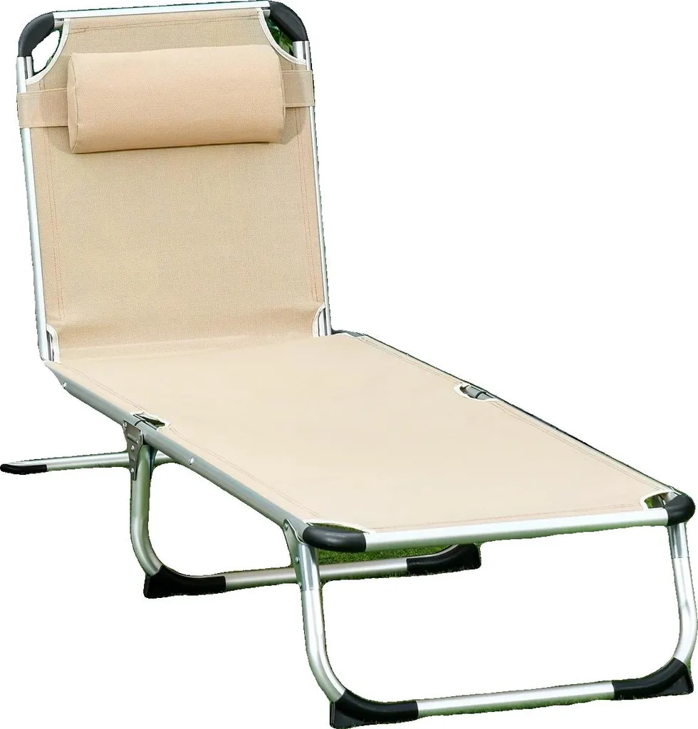 Transat de jardin inclinable 120kg cadre alu 170x60cm pliable et robuste