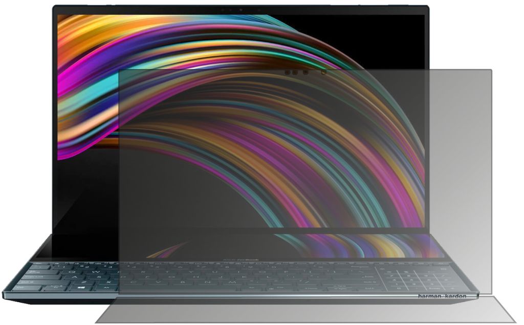 Blickschutzfolie für Asus ZenBook Pro Duo matt Schutzfolie Folie Display Schutz dipos