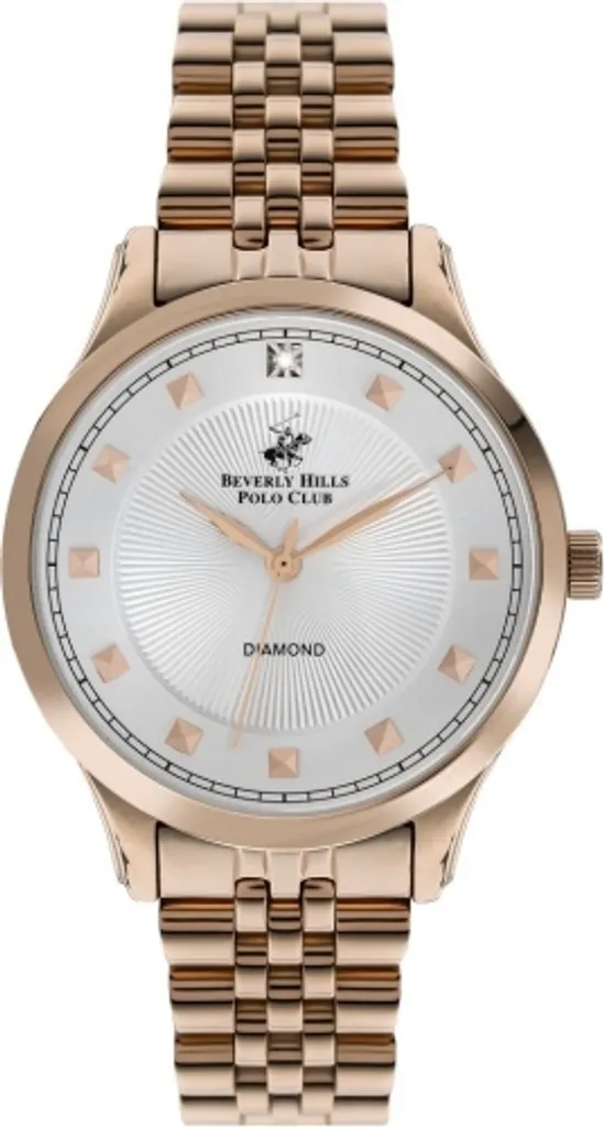 Montre femme or rose anti-ternissement ornée de diamants