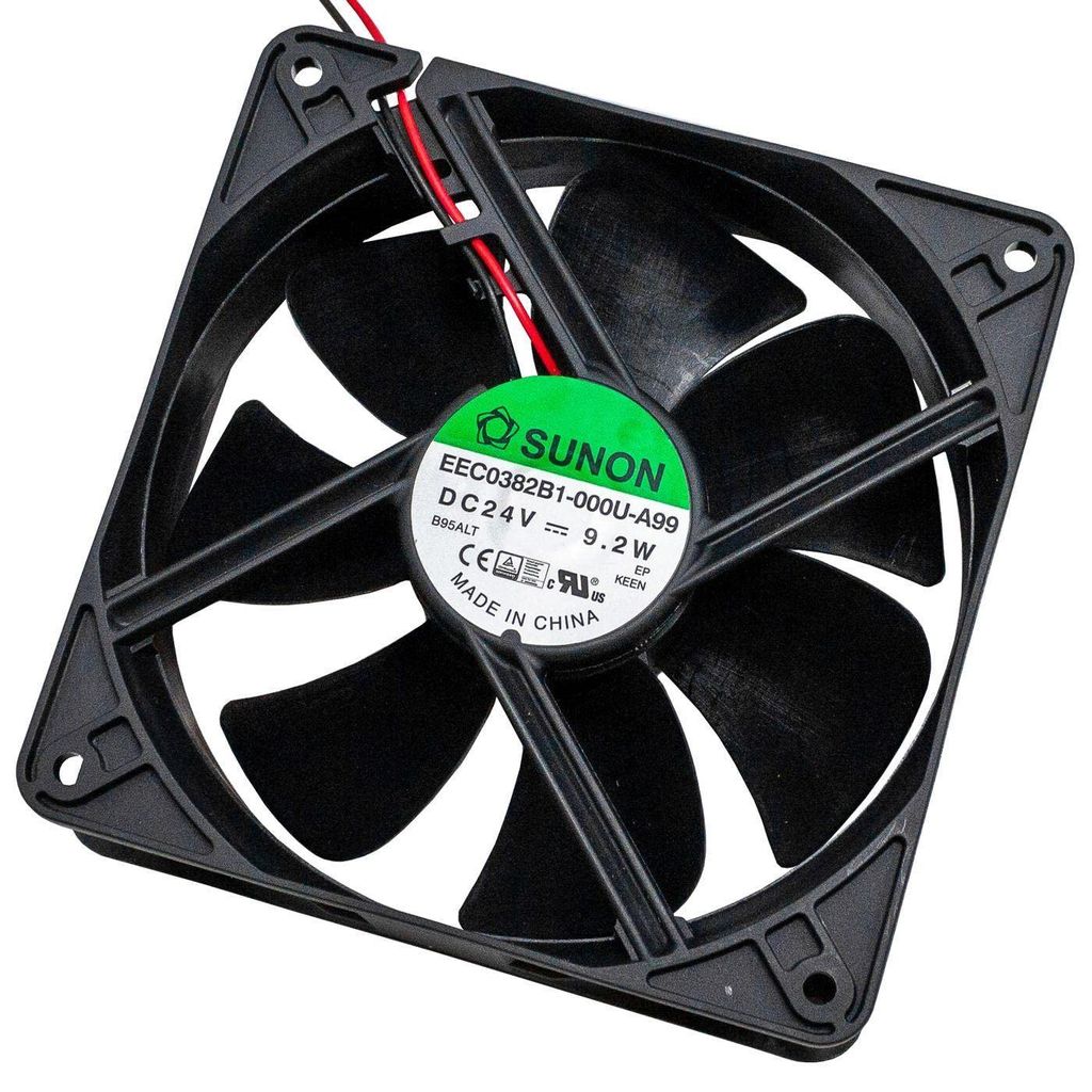 Ventola 24V DC, 9,6W, dimensioni 120x120x38mm, portata Immagine del prodotto 