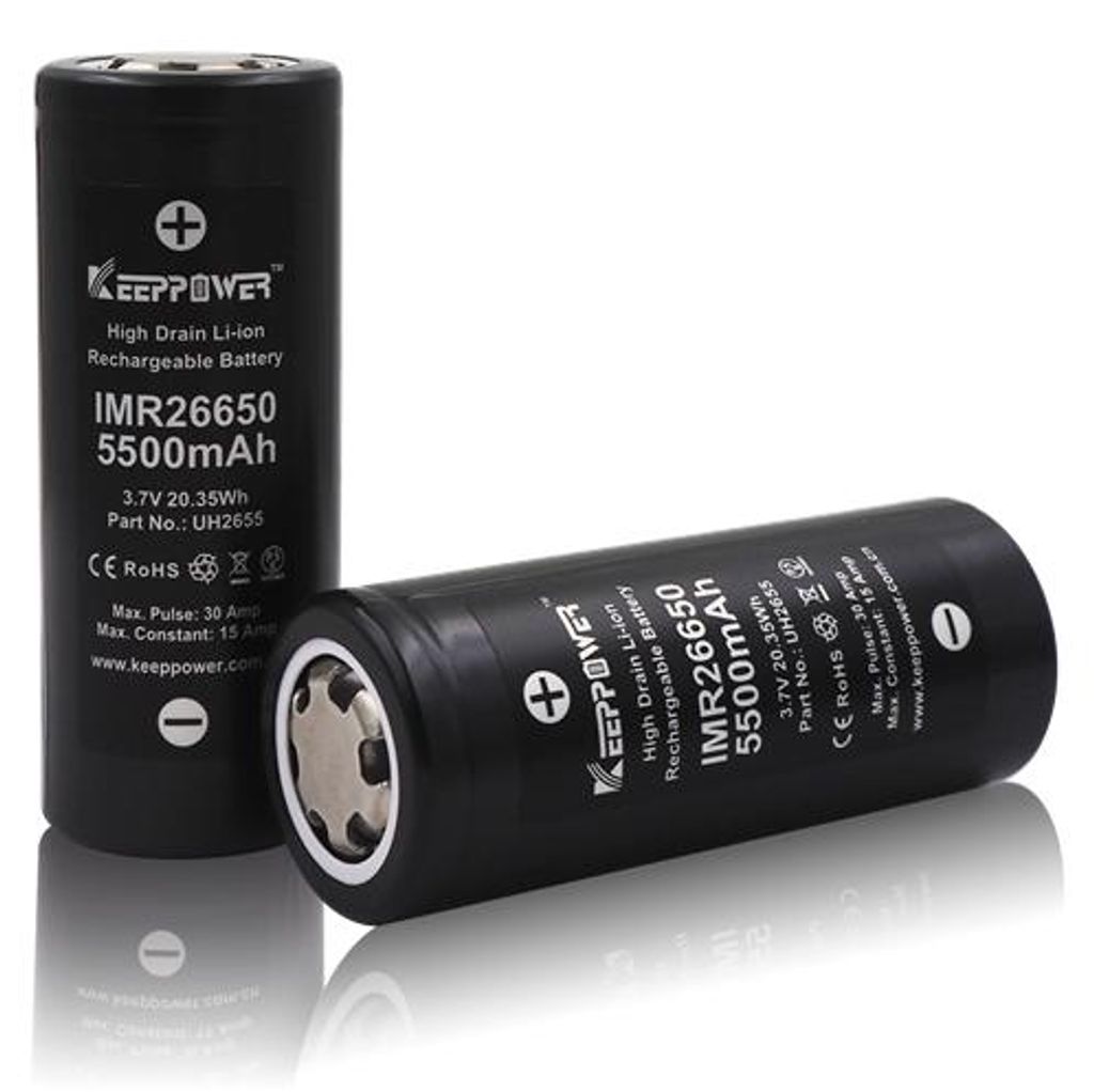 Keeppower IMR26650 - 5500mAh, 15A, 3,6V - 3,7V Li-Ion-Akku Produktbild 