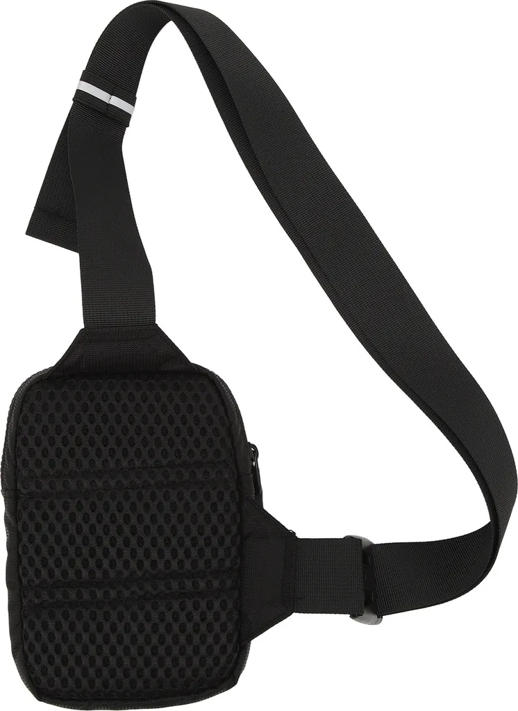Mini Borsa Sportiva Nylon Impermeabile Nera - Tracolla Running e Viaggio