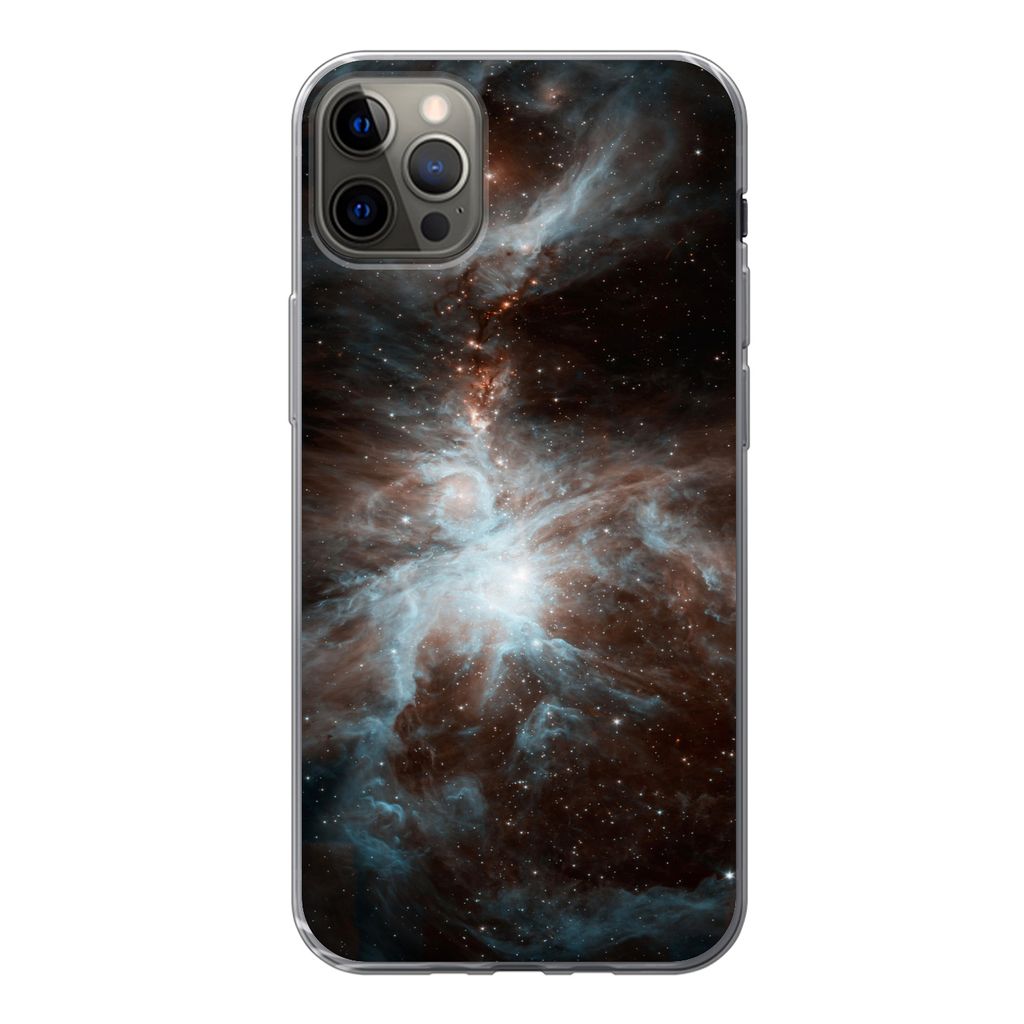MuchoWow Handyhülle Schutzhülle Hülle für iPhone 13 Pro Max Galaxie - Planet - Sterne Silikon Softcase Handy Hülle - Mobiltelefon