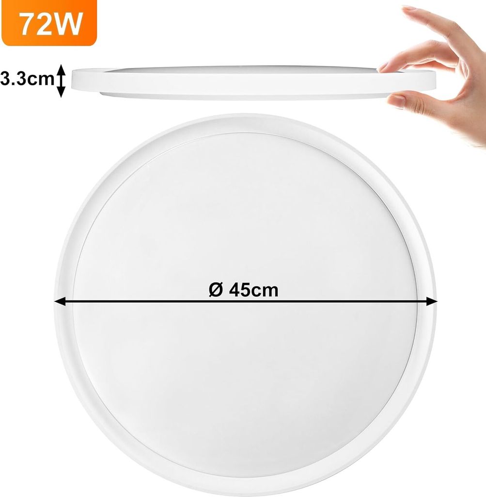 ACXIN LED stropní světlo ploché kulaté koupelnové svítidlo Obrázek produktu 7