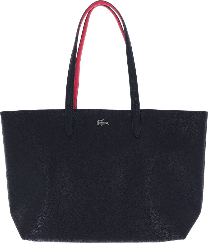 LACOSTE Schultertasche Shopper Anna Zipped Shopping Bag Abimes Petunia dunkelblau