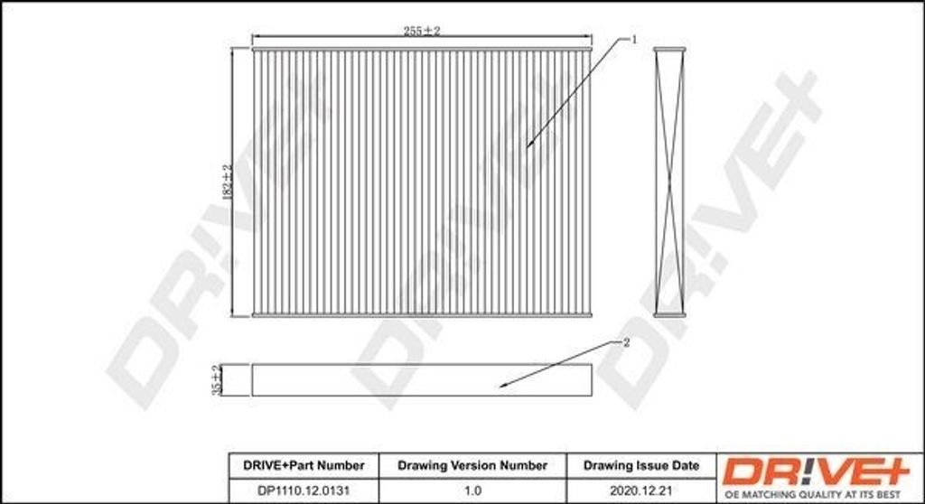 Dr!ve+ DP1110.12.0131 - OE 1S0820367 Innenraumfilter für Mii (KE1, KF1), Citigo (NF1), Load UP, UP
