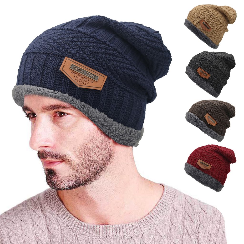 TOP-EX PolarWool Winter Beanie - Wendemütze Mit Fleecefutter Für Herren & Damen