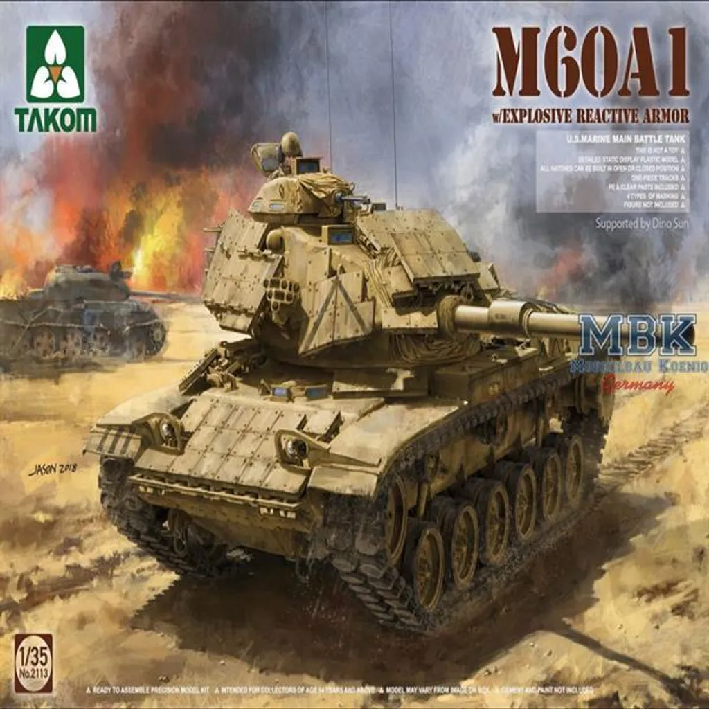 Char M60A1 avec blindage ERA Takom 2113 maquette militaire 1:35