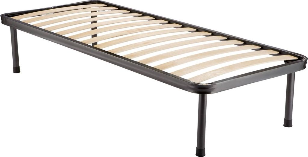 Einzelbettgestell Dabbrandin, orthopädisches Untergestell mit 14 Latten, 100 % Italy, 80 x 190 x 30 cm