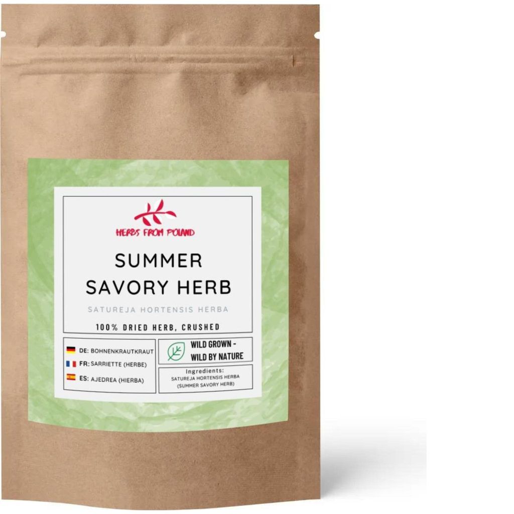 Herbs from Poland Kraut des Sommer-Bohnenkrauts – Unterstützt Verdauung, Krampflösend & antibakteriell, 100% Natürlich – 200g