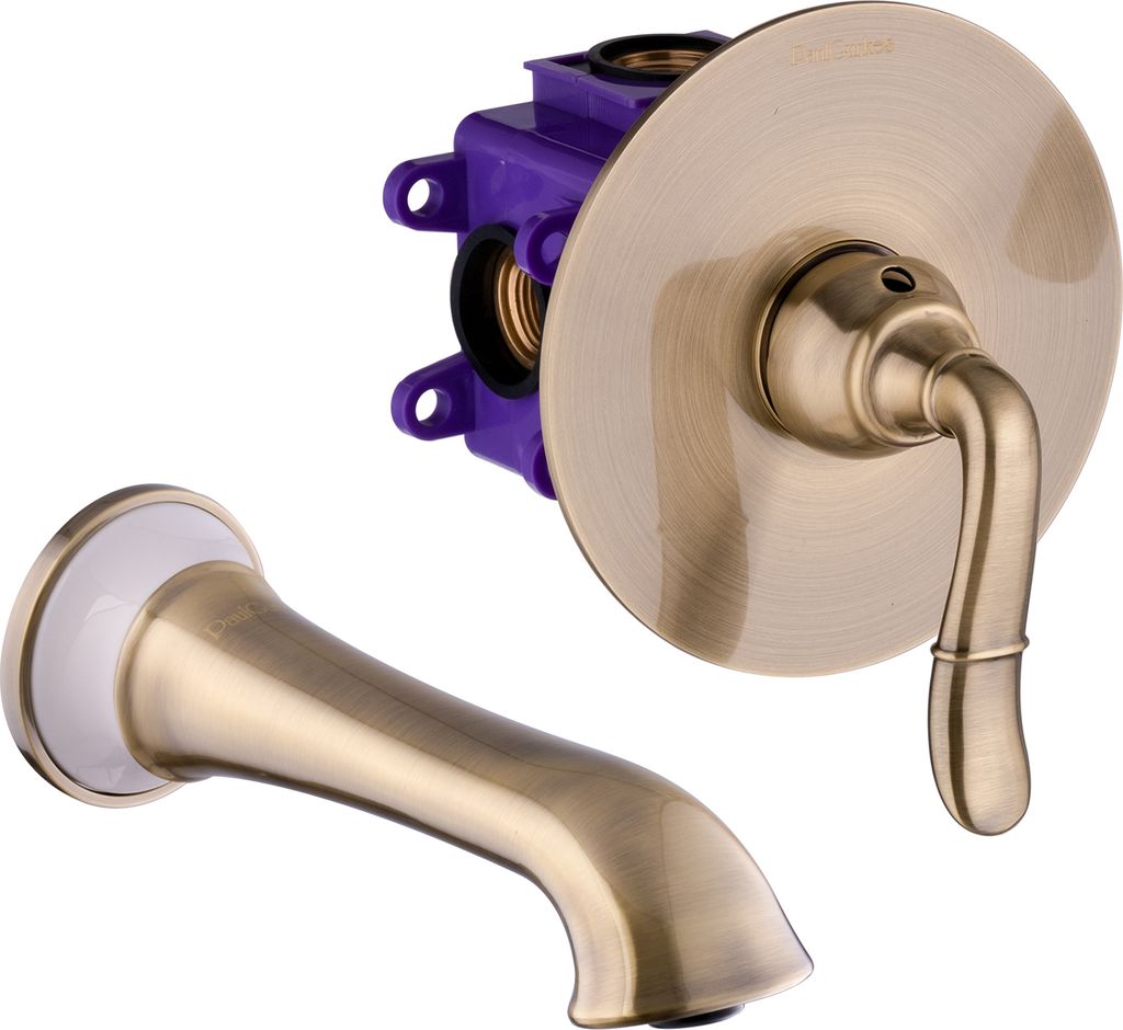 PaulGurkes UP-Waschtischarmatur 2-Loch Messing Retro Antik Nostalgie