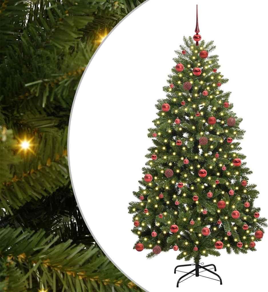 vidaXL Künstlicher Weihnachtsbaum Grün 180 cm PVC und Metall