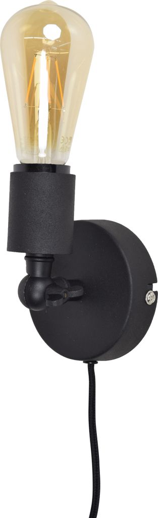 Wandleuchte Bulby Vintage schwarz