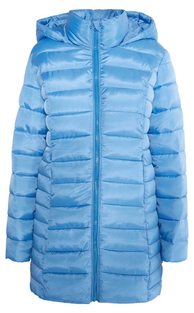 Damen Parka mit Kapuze, wattiertem Stehkragen, glänzend, Produktbild 