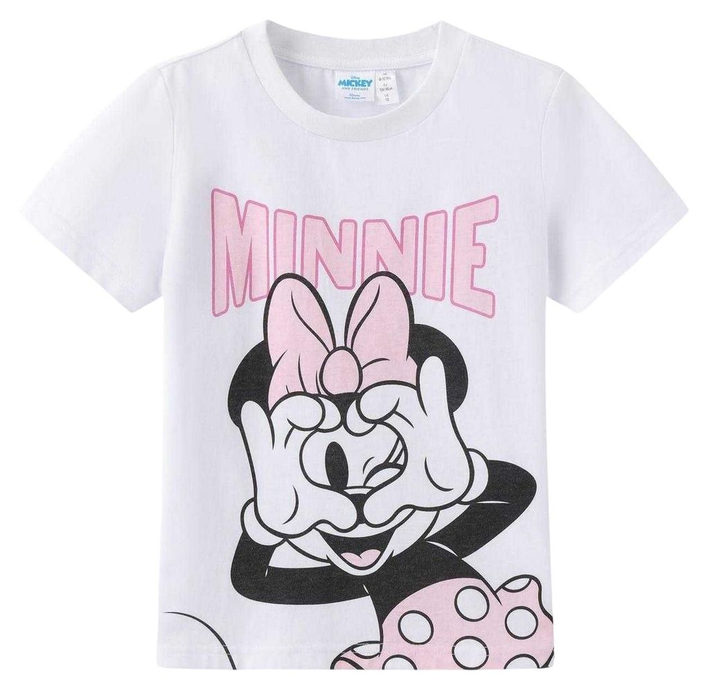 Minnie Mouse - T-Shirt für Mädchen, Polyester-Gemisch GT25016 (146-152) (Weiß)
