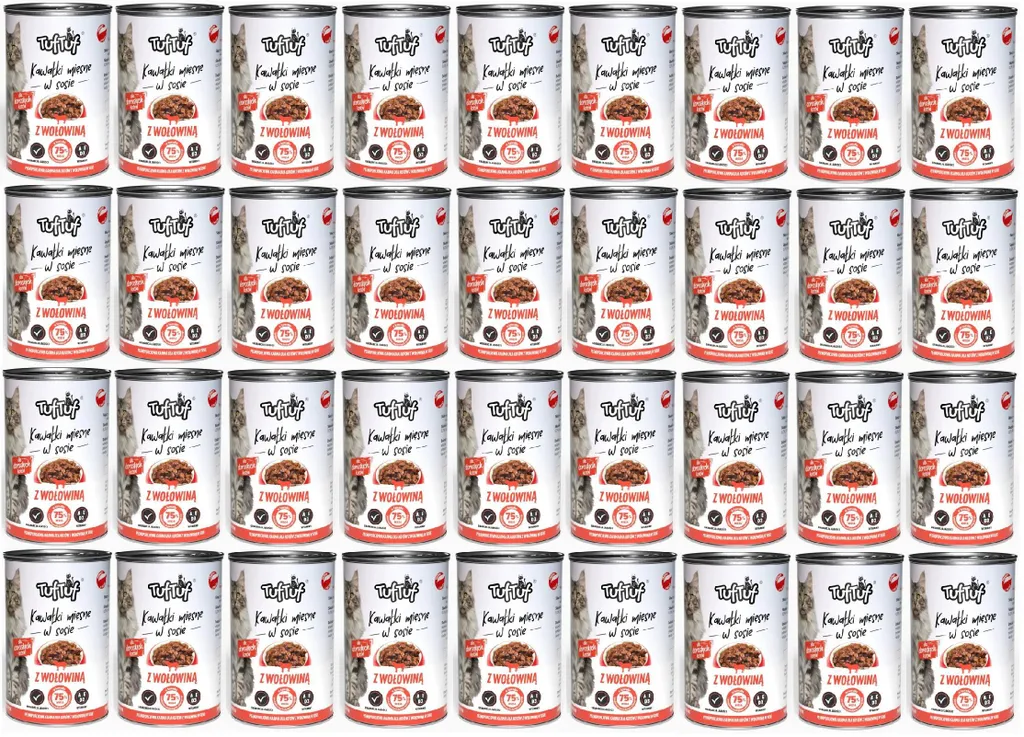 Alimentation chat au bœuf en sauce pack de 36 boîtes de 415g haute qualité
