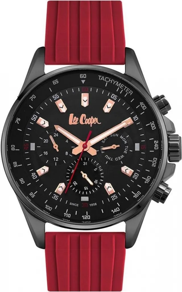 Montre homme Lee Cooper LC06977.068 rouge : l'élégance vintage chic