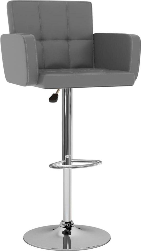 "WINTER SALE"Barhocker 2er Set - Küchenstühle elegantes Design - Grau Kunstleder - 57x46x(93 - 115)cm - Barhocker NeuMöbel319097