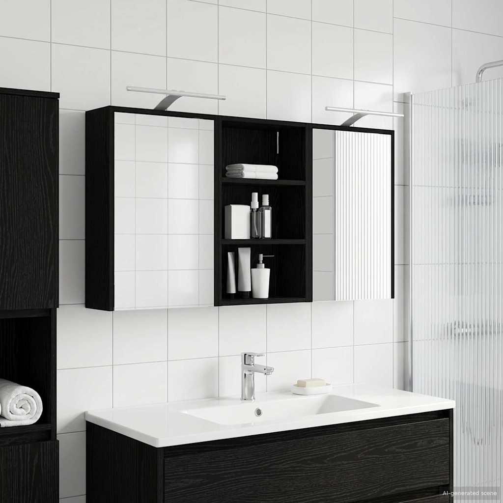 Maison Exclusive - Badezimmerschrank-Set 3 pcs 126 x 16 x 62,5 cm Holzwerkstoff