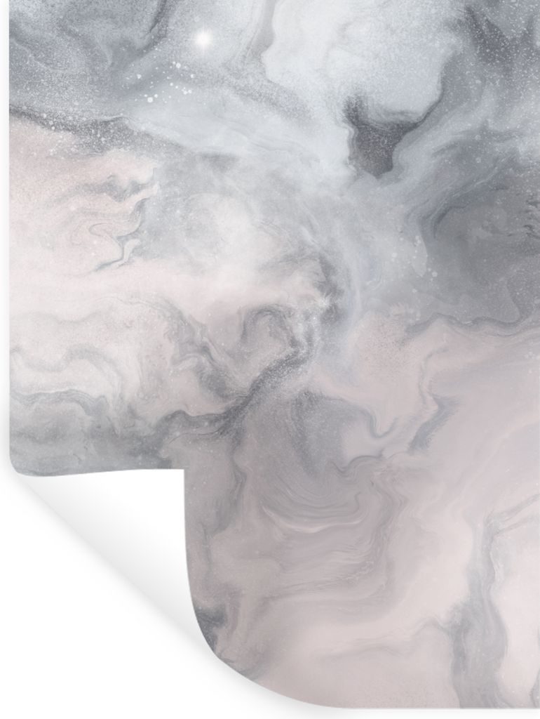 MuchoWow Wandtattoo Wandsticker Wandaufkleber Wolken - Abstrakt - Malen 120x160 cm Selbstklebend und Repositionierbar - Wierderverwendbar - Selbs...