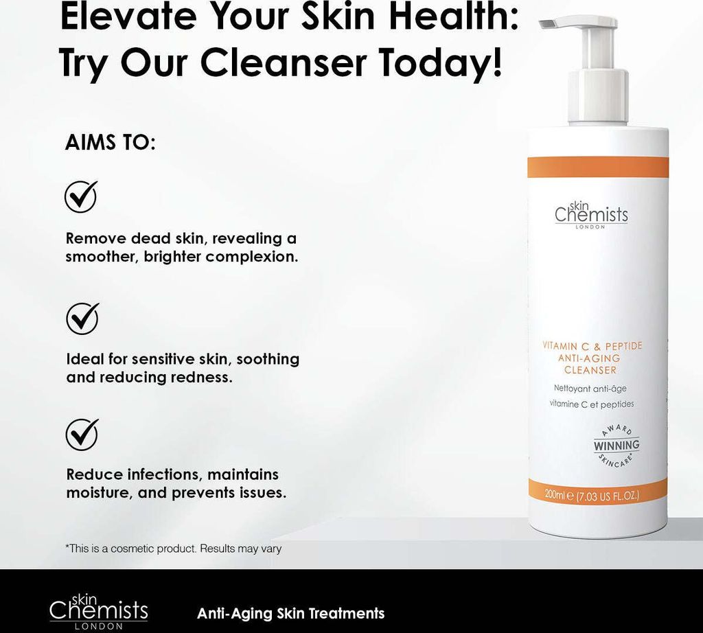 skinChemists Vitamin C and Peptide Cleanser 200 ml. Zdjęcie produktu 4