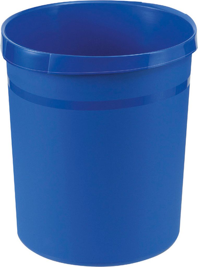 Klassischer runder Papierkorb aus Kunststoff | 18 Liter, Produktbild 