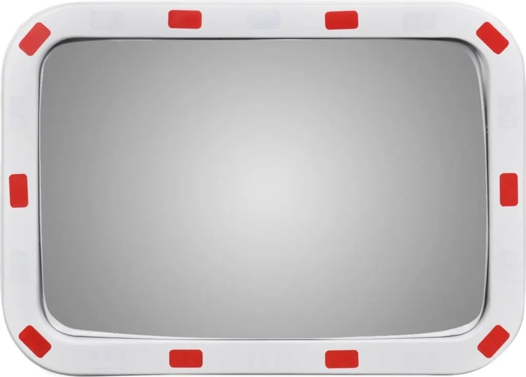 Miroir de sécurité convexe 40x60 cm avec cadre réfléchissant vidaXL