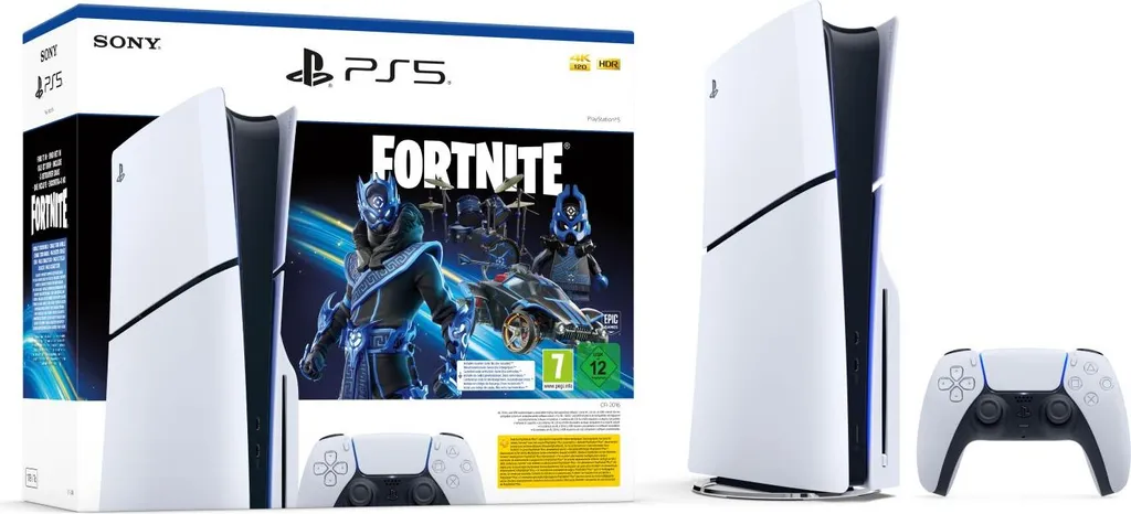 Sony Playstation 5 Slim Fortnite, PlayStation 5, Schwarz, Weiß, 16384 MB, GDDR6, AMD, AMD Ryzen Zen 2