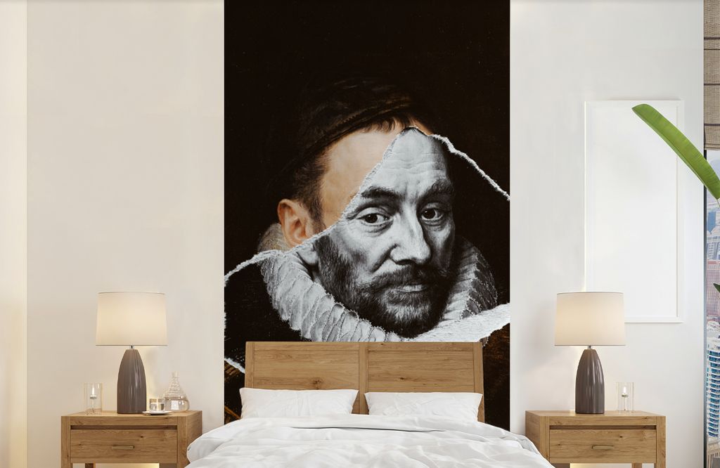 MuchoWow Fototapete für Wohnzimmer oder Schlafzimmer Wandtapete Vinyl Motivtapete Wilhelm von Oranien - Alte Meister - Adriaen Thomasz - 120x240...