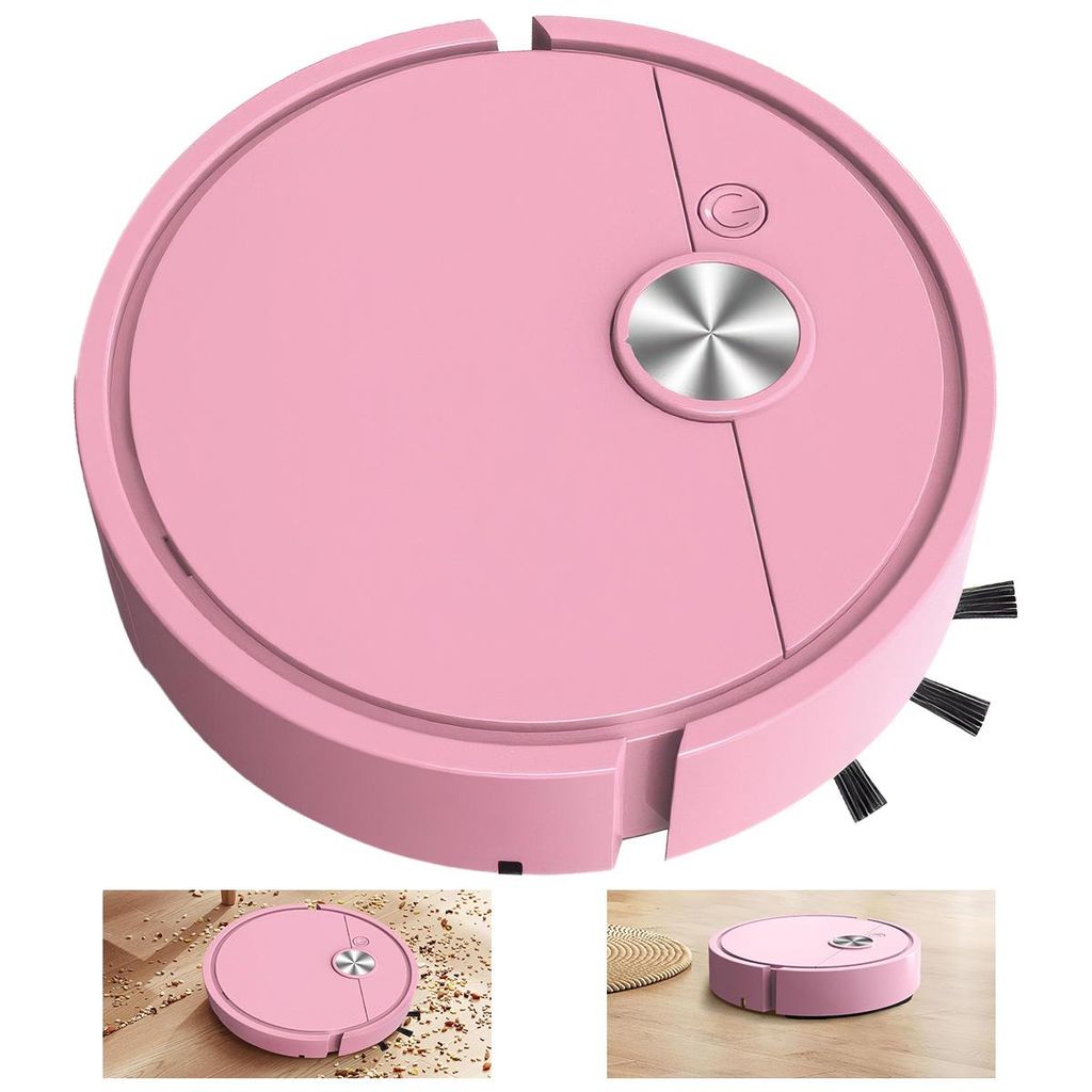 Kleiner Saugroboter, pink, bis 40 Min Reinigung, Produktbild 