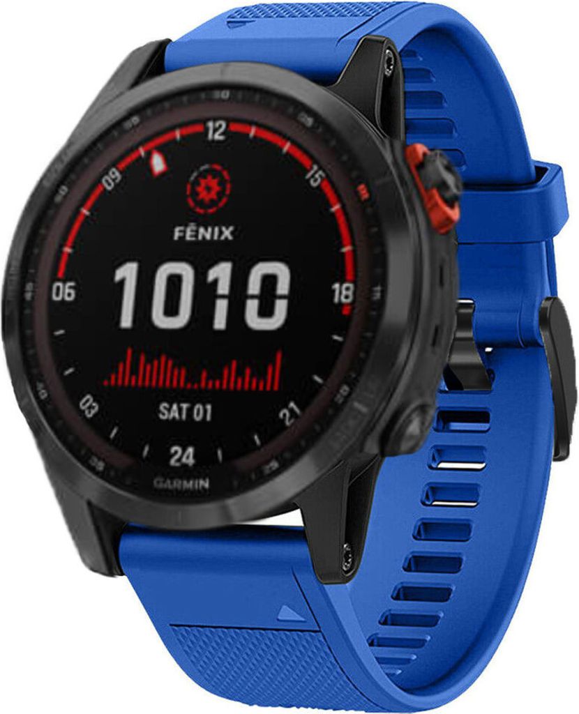 Strap-it Garmin Fenix 7 Silikonarmband (Blau)