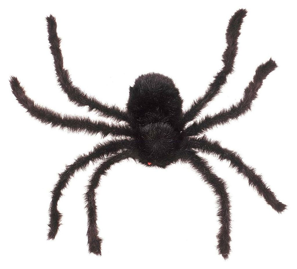 Ragno peloso gigante - decorazione di Halloween nera 75cm - Immagine del prodotto 