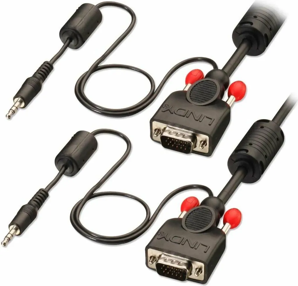 Câble PC vers Projecteur VGA et Audio 2m LINDY pour Présentation